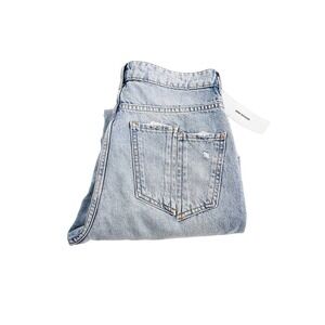 BDG Light Wash Denim Jeans Ripped Knees Split Pocket Flare SZ28 NWT